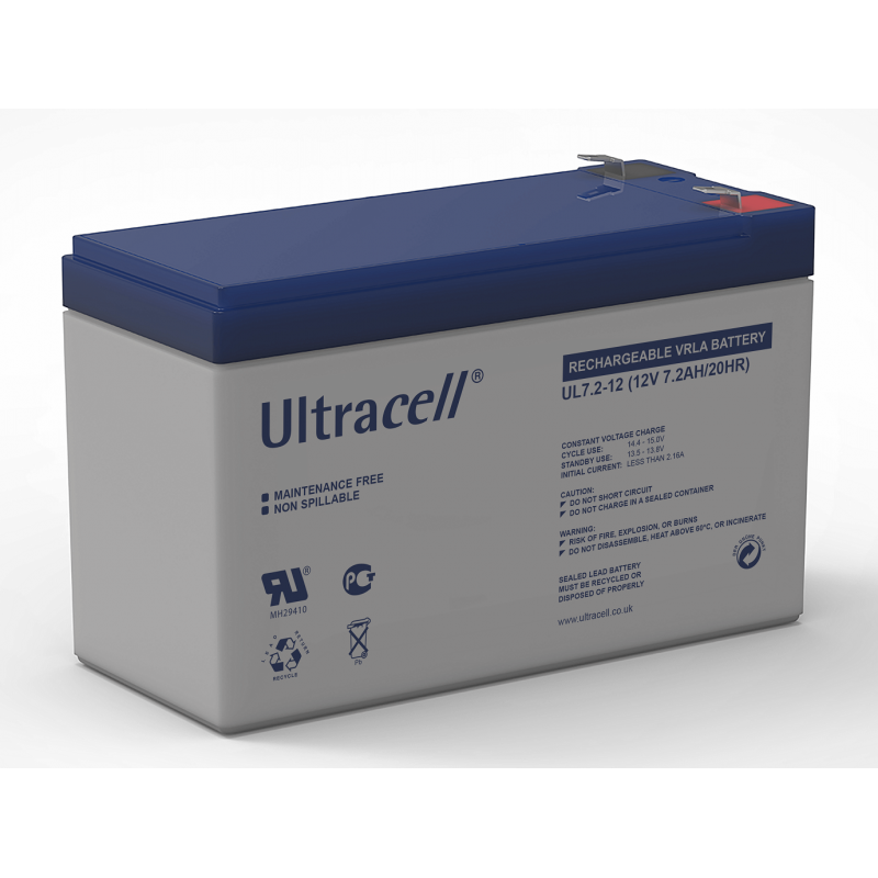 Akumulator AGM ULTRACELL UL 12V 7.2Ah F2