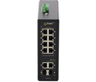Switch przemysłowy PoE PULSAR ISFG108 (8xPoE, 2xSFP, 2xRJ45)