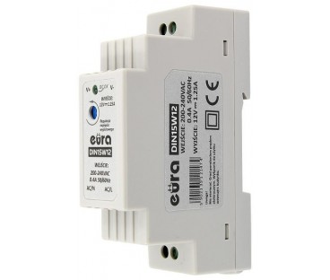 ZASILACZ DIN ''EURA'' DIN15W12 12V 1,25 A DC