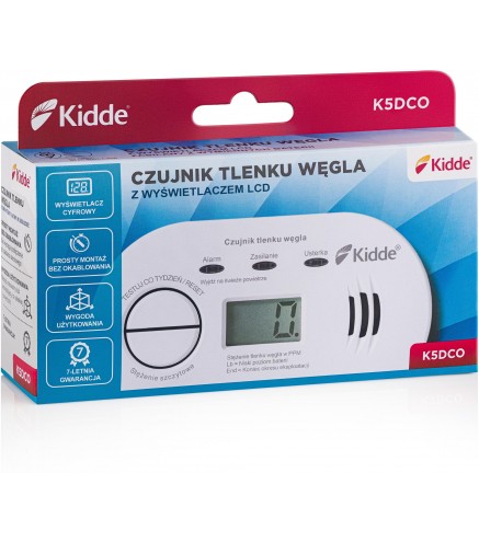 Czujnik czadu z wyświetlaczem Kidde K5DCO