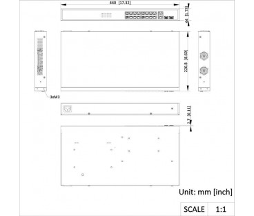 SWITCH POE HIKVISION DS-3E1318P-EI(B)