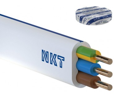 Przewód NKT instal PLUS YDYp 3x1,5 żo biały 450/750V 100m