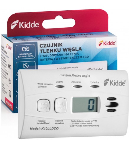 Czujnik czadu z wyświetlaczem Kidde K10LLDCO