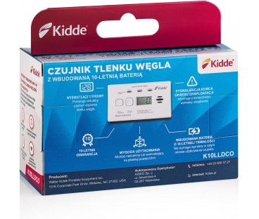 Czujnik czadu z wyświetlaczem Kidde K10LLDCO