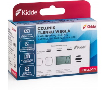 Czujnik czadu z wyświetlaczem Kidde K10LLDCO