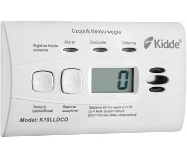 Czujnik czadu z wyświetlaczem Kidde K10LLDCO