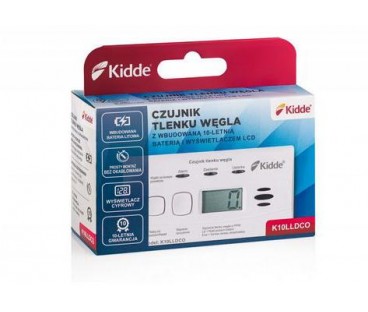 Czujnik czadu z wyświetlaczem Kidde K10LLDCO