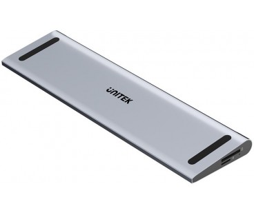 Unitek Stacja dokująca KVM z funkcją podstawki, potrójne wyjście 4K, USB-C, MST, HDMI 2.0