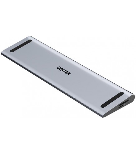 Unitek Stacja dokująca KVM z funkcją podstawki, potrójne wyjście 4K, USB-C, MST, HDMI 2.0