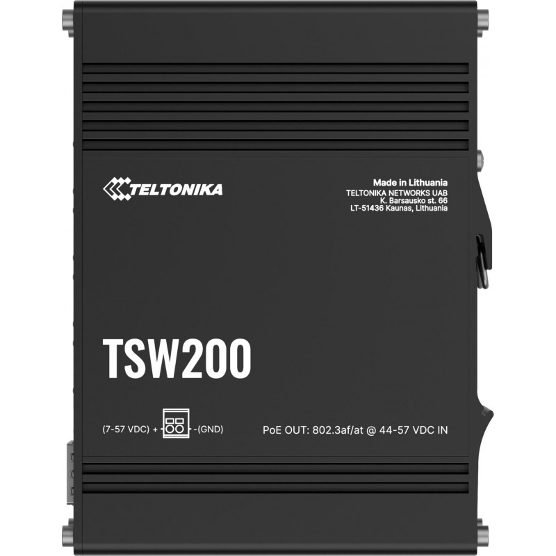 Teltonika TSW200 switch przemysłowy 8xGE 2xSFP PoE (TSW2000000B0) DIN