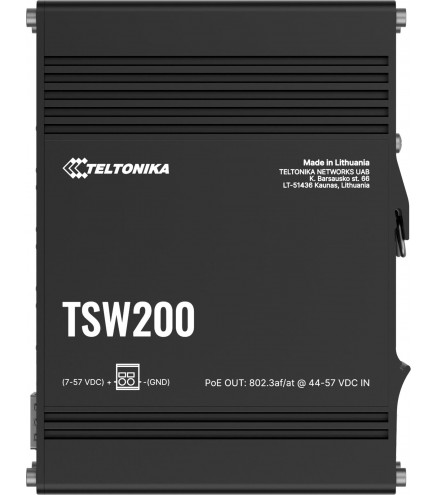 Teltonika TSW200 switch przemysłowy 8xGE 2xSFP PoE (TSW2000000B0) DIN