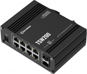 Teltonika TSW200 switch przemysłowy 8xGE 2xSFP PoE (TSW2000000B0) DIN