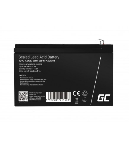 AKUMULATOR AGM Green Cell VRLA 12V 7Ah