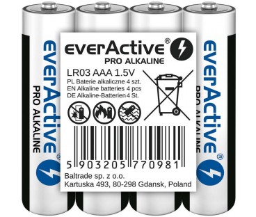Bateria LR03 (AAA) everActive Pro Alcaline (folia 4 szt.)
