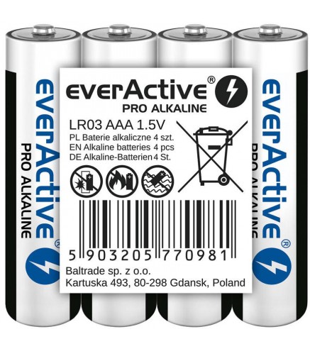 Bateria LR03 (AAA) everActive Pro Alcaline (folia 4 szt.)