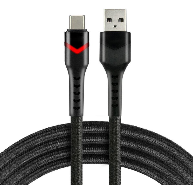 KABEL USB-A / USB-C RGB LED everActive CBB-1CBR 100cm 3A