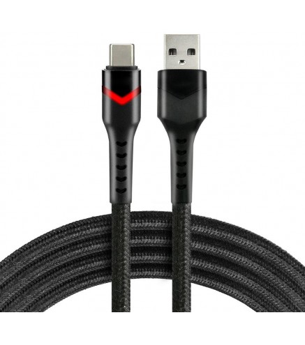 KABEL USB-A / USB-C RGB LED everActive CBB-1CBR 100cm 3A