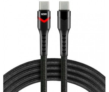 KABEL USB-C / USB-C RGB LED everActive CBB-1PDR 100cm 3A
