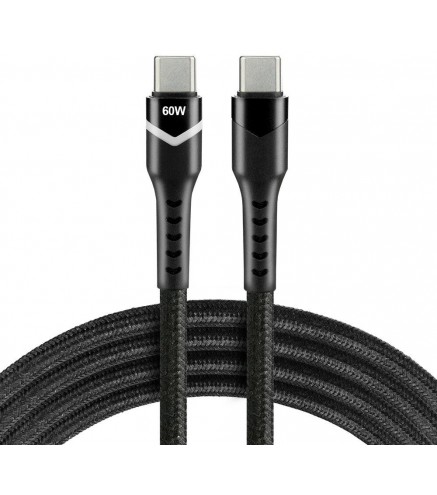 KABEL USB-C / USB-C RGB LED everActive CBB-1PDR 100cm 3A
