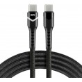 KABEL USB-C / USB-C RGB LED everActive CBB-1PDR 100cm 3A