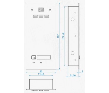 ACO FAM-P-1NPACC panel pod tynk 1-lokator czyt. brel.