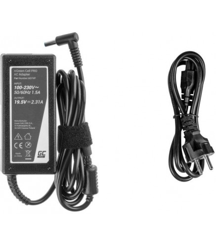 ZASILACZ ŁADOWARKA DO LAPTOPA HP Green Cell PRO AD74P 19,5V 2,31A 45W 4,5mm/3,0mm