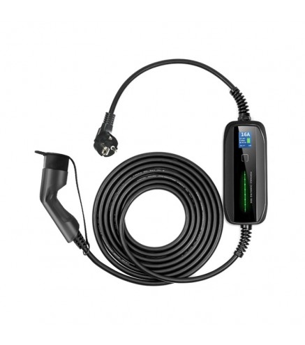Extralink Bs-Pcd030 16A 3.6Kw Schuko | Przenośna Ładowarka Do Samochodu Elektrycznego | 1 Faza, 5,5M, Wyświetlacz Lcd, Ip67