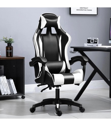 Extralink Gaming | Fotel Gamingowy | Biurowy, Obrotowy, Kubełkowy, Czarno-Biały, G-526
