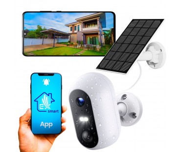 Extralink Smart Life Solareye | Kamera Zewnętrzna Z Panelem Solarnym | Bezprzewodowa, Full Hd 1080P, Wi-Fi, Akumulator 5200Mah, 
