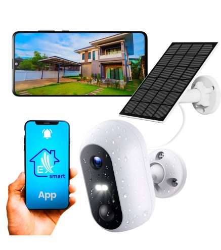 Extralink Smart Life Solareye | Kamera Zewnętrzna Z Panelem Solarnym | Bezprzewodowa, Full Hd 1080P, Wi-Fi, Akumulator 5200Mah, 