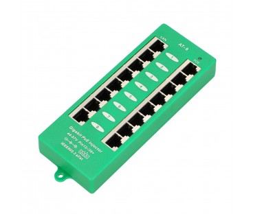 Extralink 8 Portowy | Gigabit Poe Injector | Aktywny, 8 Portów Gigabit 802.3At/af, Mode A