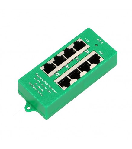 Extralink 4 Portowy | Gigabit Poe Injector | Aktywny, 4 Porty Gigabit 802.3At/af, Mode A