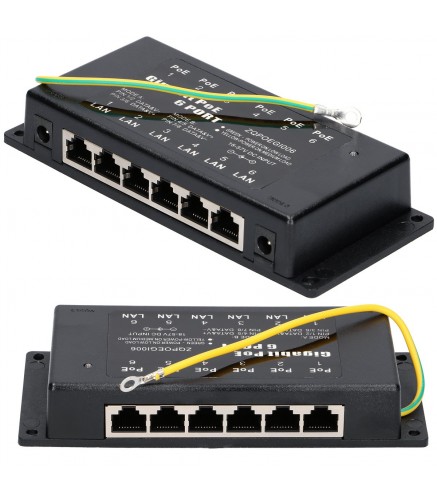 Extralink 6 Portowy | Gigabit Poe Injector | 6X 1000Mb/s Rj45