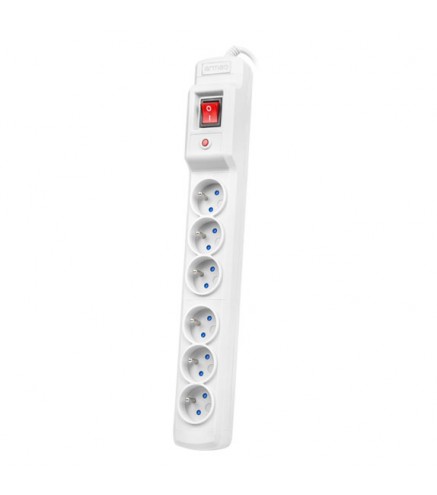 Armac Multi M6 | Listwa Zasilająca | Przeciwprzepięciowa, 6 Gniazd, Przewód 3M, Szara