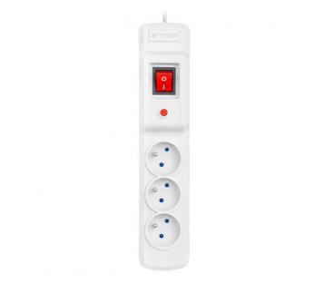 Armac Multi M3 | Listwa Zasilająca | Przeciwprzepięciowa, 3 Gniazda, Przewód 3M, Szara