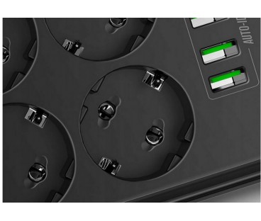 Listwa Zasilająca Ldnio Se6403 6 Gniazd + 4X Usb Przedłużacz