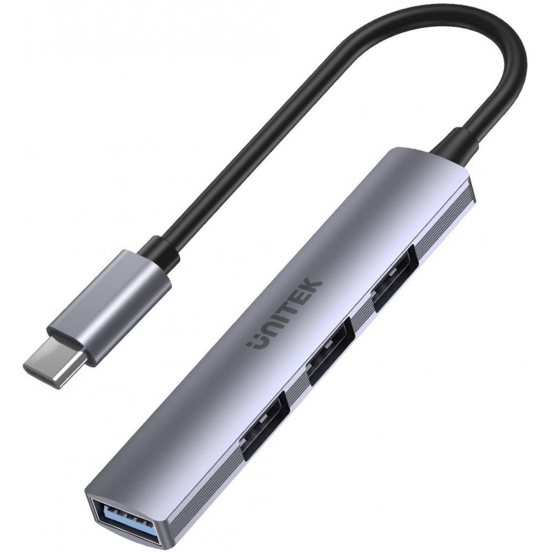 Adapter Unitek H1208B Hub Usb-C 1*usb-A 5Gbps, 3*usb-A 2.0