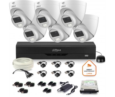 Zestaw Monitoringu Dahua 6X Kamera Kopułkowa Hac-Hdw1500Clq-Il-A-0280B-S2 1Tb Ir 20M 51Mp