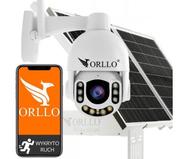 Kamera Zewnętrzna Obrotowa Gsm Na Kartę Sim Orllo Z7 Pro + Panel Fotowoltaiczny Sm6030 Pro