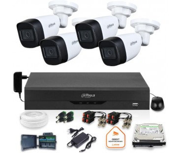 Zestaw Monitoringu Dahua 4 Kamery Tubowe 5Mpx Dysk 1Tb