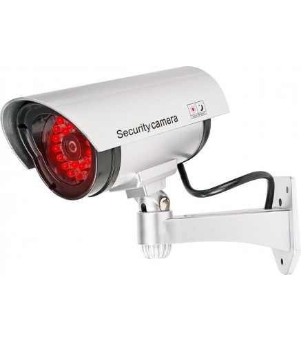 Atrapa Kamery Tubowej Srebrna 30Led At-2B-S
