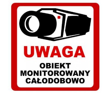 Naklejka Obiekt Monitorowany 10X10 8332