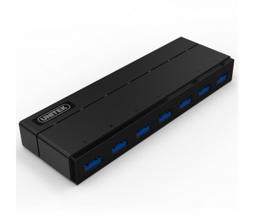 Adapter Unitek Y-3184 Hub 7Xusb 3.0 Z Zasilaczem I Bc 1.2