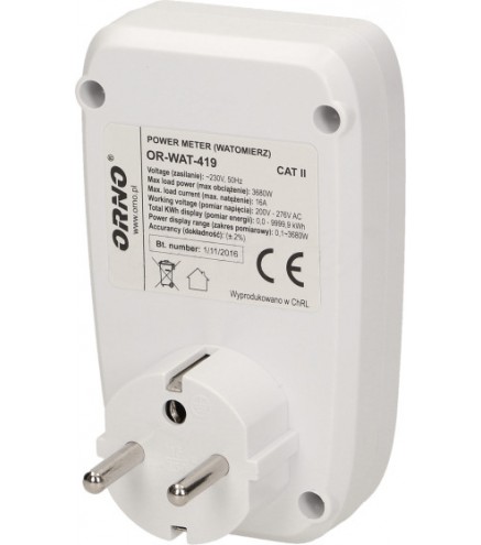 Watomierz Z Wyświetlaczem Lcd Or-Wat-419 Orno