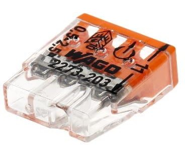 Szybkozłączka Uniwersalna Drut 3X 0,5-2,5Mm2 Wago 2273-203 100Szt.