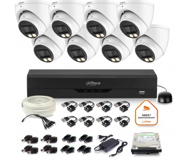Zestaw Monitoringu Dahua 8X Kamera Kopułkowa Hac-Hdw1500T-Il-A-0280B-S2 1Tb Ir 40M 51Mp
