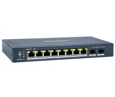 Ds-3E1510P-Si - Switch Poe 8-Port + 2 Sfp