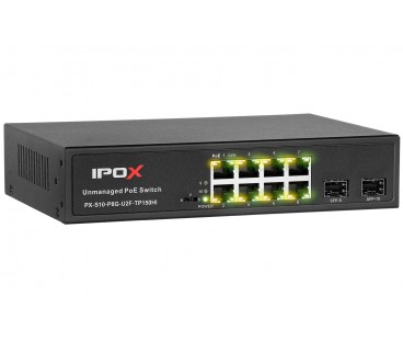 Px-S10-P8G-U2F-Tp150Hi - Switch Gigabitowy Poe 8-Port + 2 Sfp