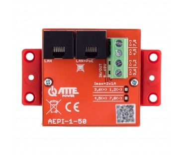 Aepi-1-50 - Adapter Poe Passive 1 Kanałowy 10/100/1000Mbps