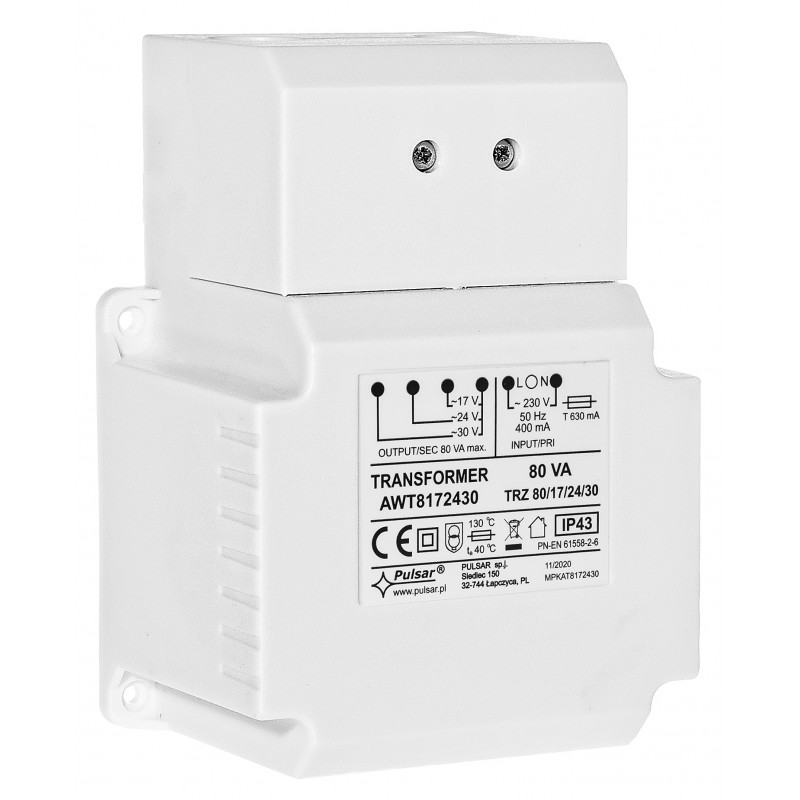 Awt8172430 - Transformator Trz 80Va/17V/24V/30V Ac/ac